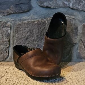 Dansko Brown Leather Clogs